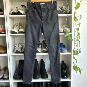 Levi’s 720 high rise super skinny jeans in washed black